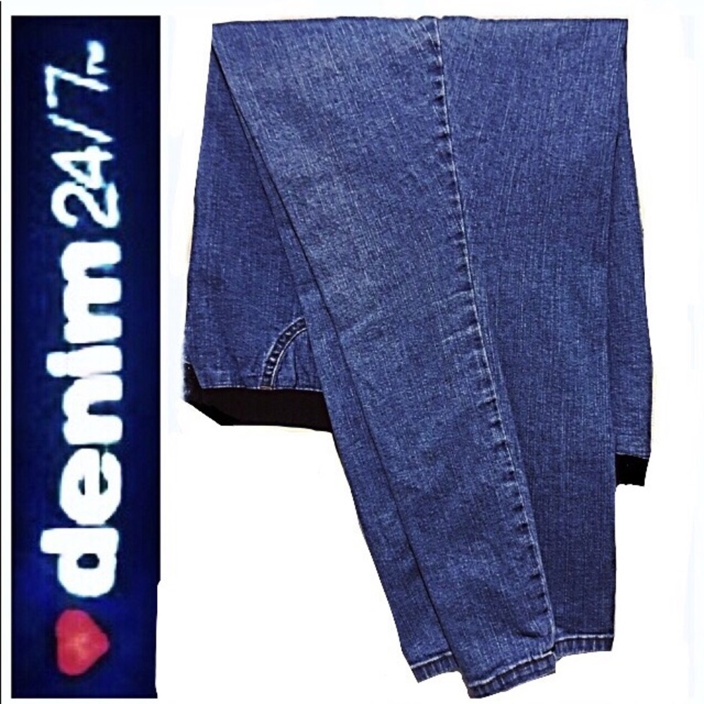 Jeans-Tapered Leg, Covered Elastic